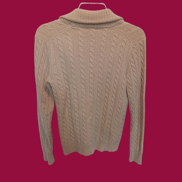J. Crew Tan Cable Knit Cardigan - Picture 2 of 8